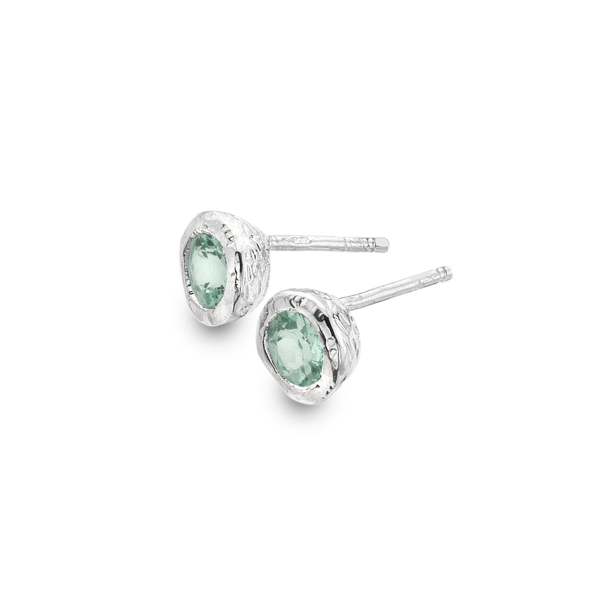Green Quartz Rock Studs